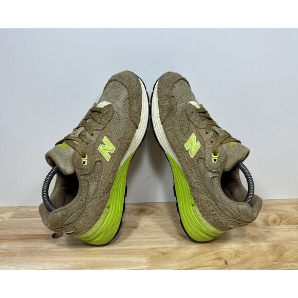 New Balance Athletic Shoes in Olive and Neon Yellow